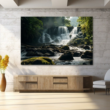 Rainforest Waterfall Painting